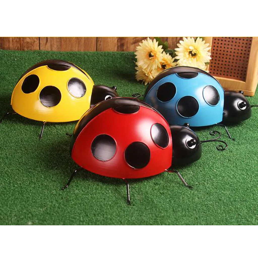 Mini Metal Ladybird Home Decor Kids Toys DIY - indoor e outdoor Decorations