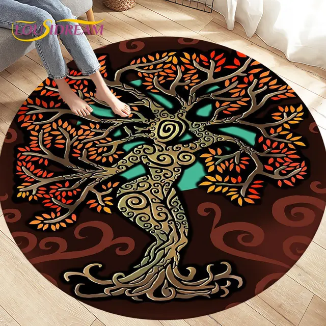 Arcobaleno 7 Chakra Mandala Bohemia tappeto rotondo, tappeto circolare  tappeto per soggiorno arredamento camera da letto, morbido tappetino  antiscivolo Yoga - AliExpress