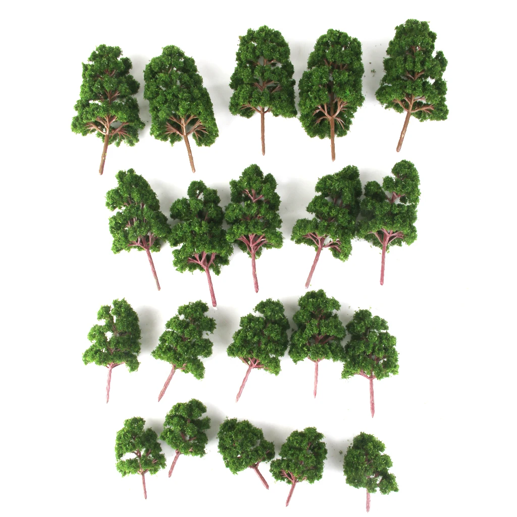20pcs  Trees Cedar 6-12cm,  Scale  Tree for Diorama Scene, Projects, Wargame Scenery Building