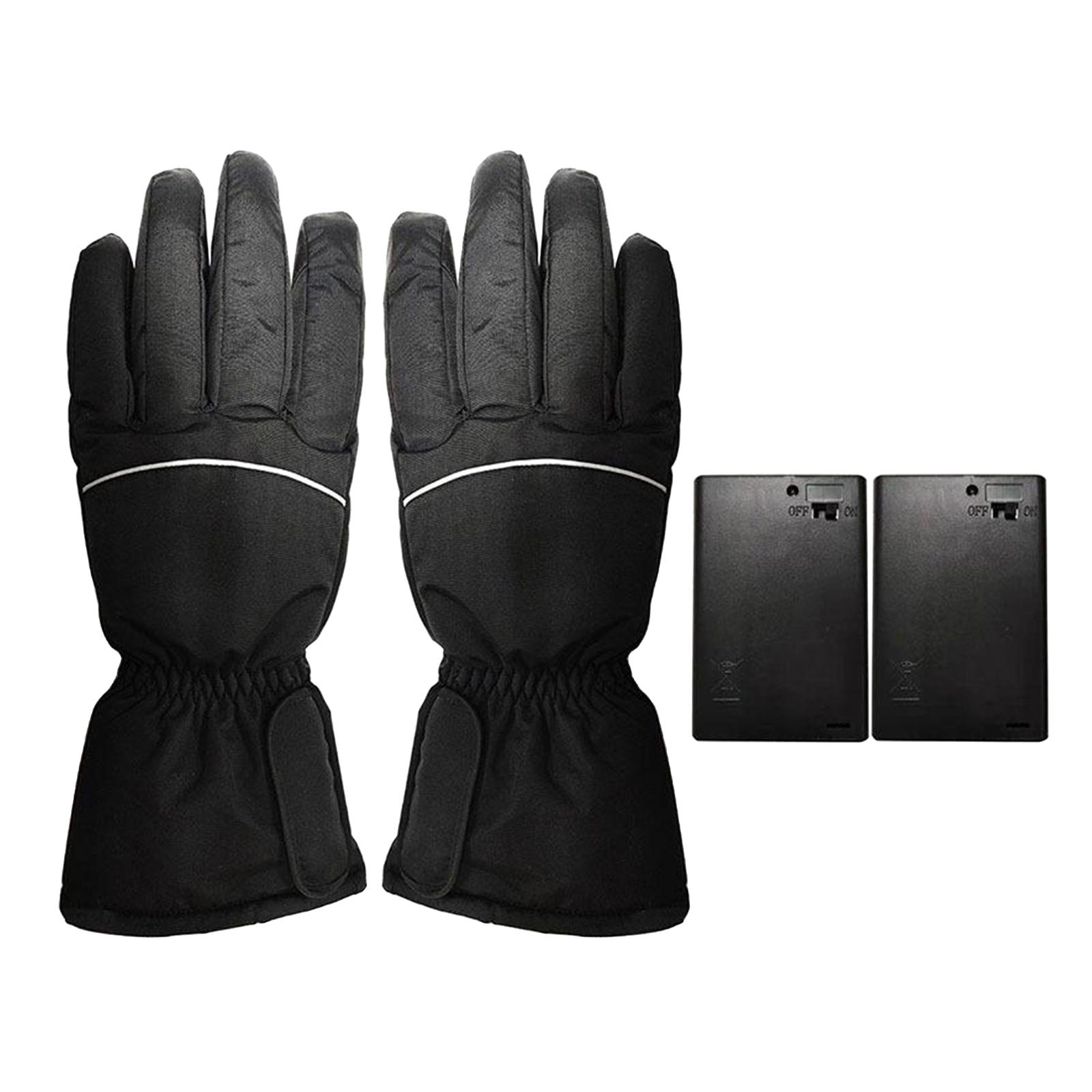 Motorcycle Electric Heated Gloves Touch Screen Winter Warm Waterproof