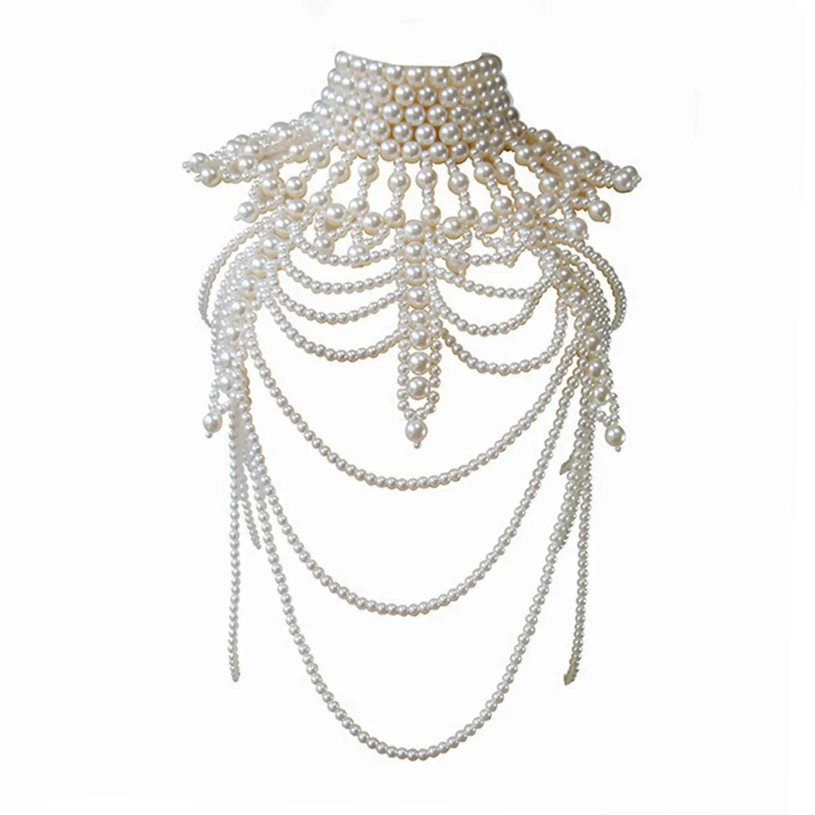 Layered Body Chain Tassels Necklace Delicate Trendy Fashion Multilayer Beautiful Shoulder Chains for girls Costume Party