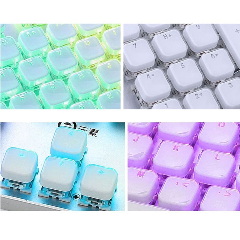 keycaps translúcidos teclas layout baixo perfil branco keycaps diy preto backlit borda de cristal para teclado mecânico