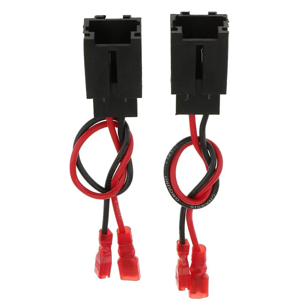 Pair Aftermarket Speaker Connection Wire Harness Adapters for 206
