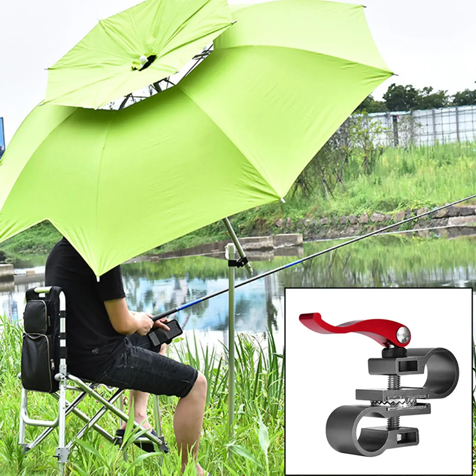 Connector Adjustable Universal Fit Aluminum Alloy Fixed Detachable Fishing Umbrella Bracket Non Slip Steering Gear Anti Rust