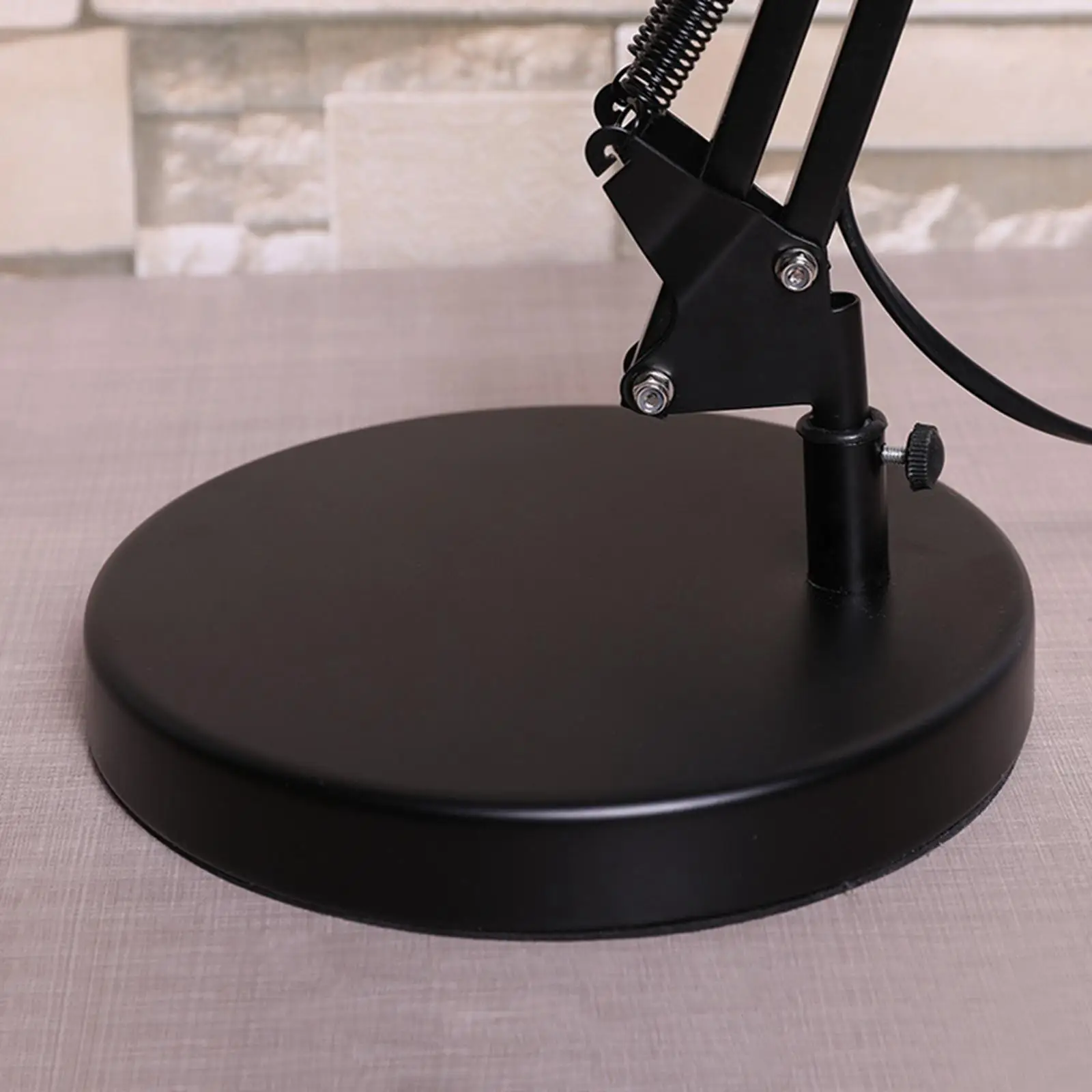 Universal Desk Lamp Base Adjustable 12mm Central Hole Metal Base for Table Lamp, Architect Swing Arm Desk Lamp
