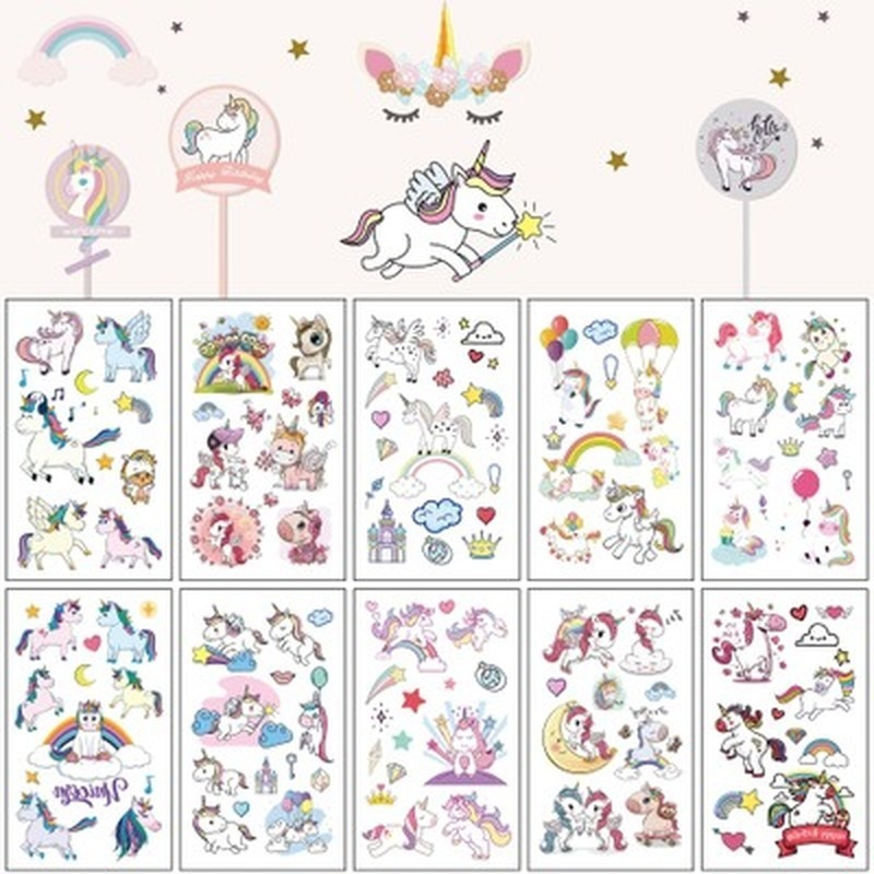 Best of 10Pcs Cartoon Unicorn Tattoo Set Temporary Tattoo Cute Color Fake Tattoo Sticker Body Tatoo For Children Waterproof Kids Tattoos Reviews & Tips