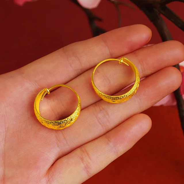 2pcs Geometric Double Ring Earrings For Men And Women, Hollow Out Design  And Simple Style | SHEIN USA