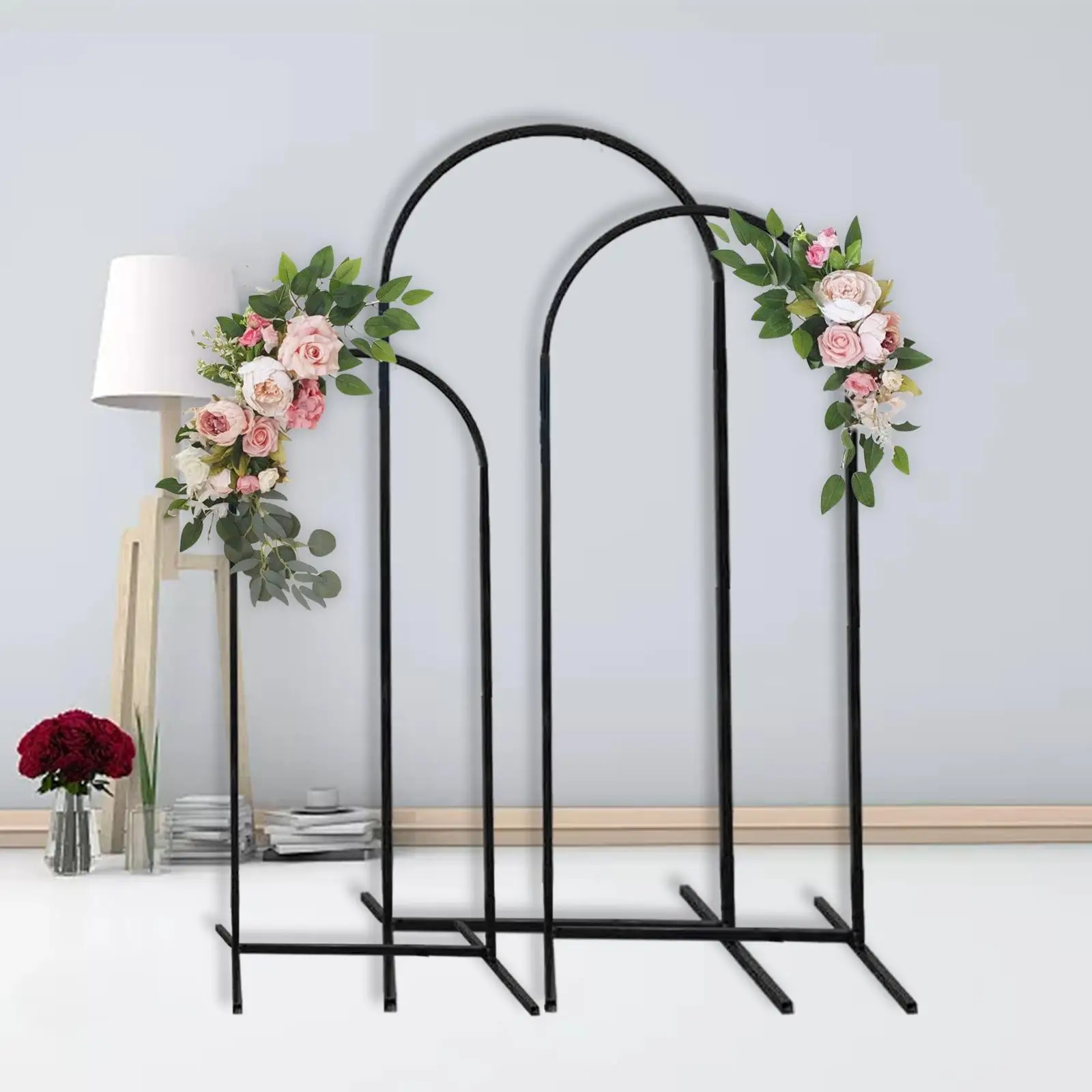 2Pcs Wedding Arch Flowers Kit Party Wall Artificial Flower Swags Arch Decor