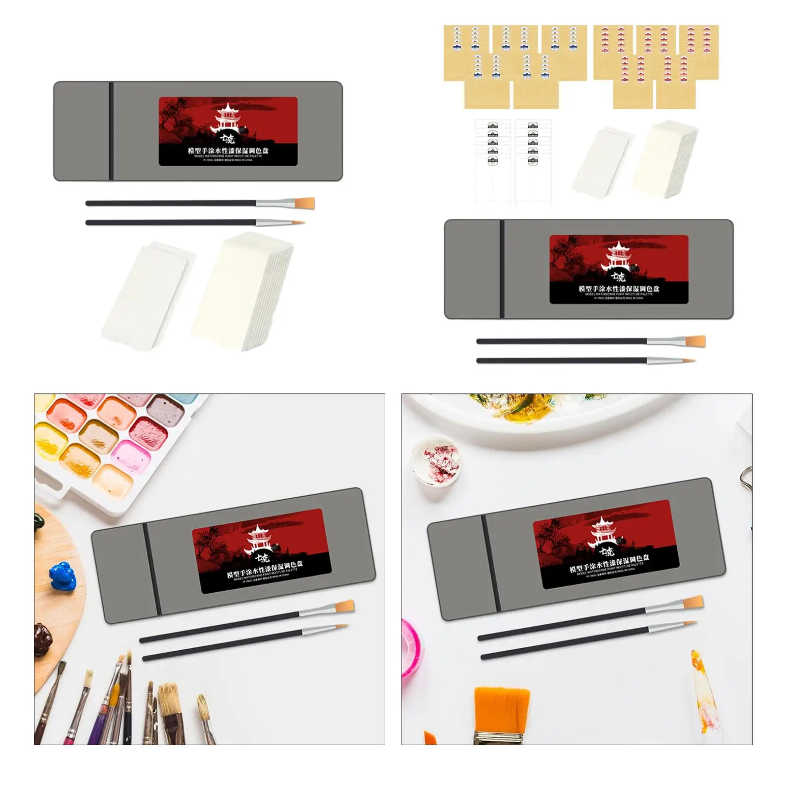 Wet Palette for Acrylic Painting Model Coloring Wet Tray Painting Accessories Pallet Paint Palette,