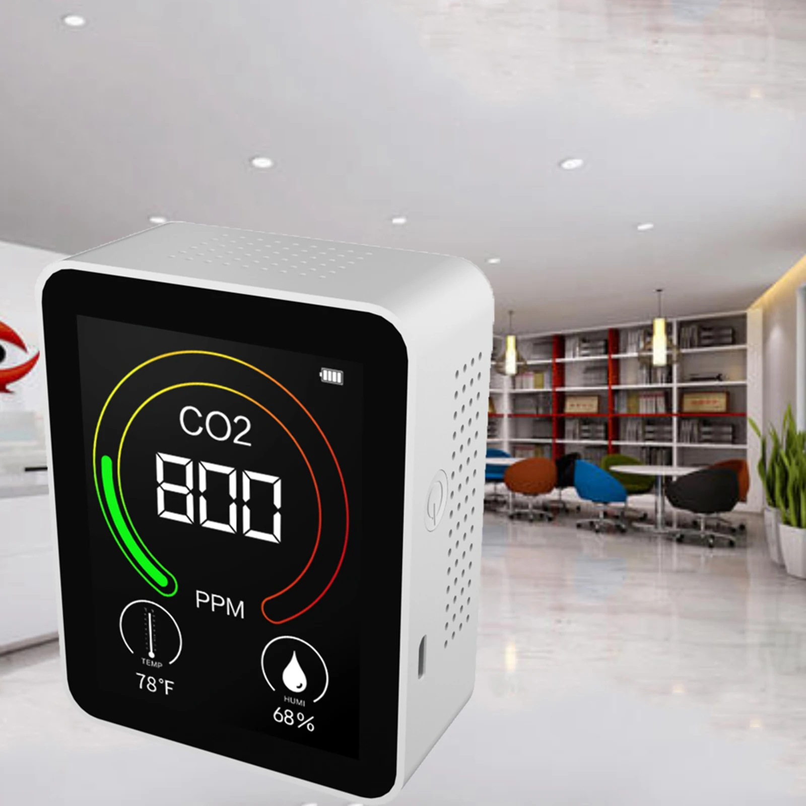 Portable Indoor CO2 Measure Temp and Humidity Professional Carbon Dioxide Sensor