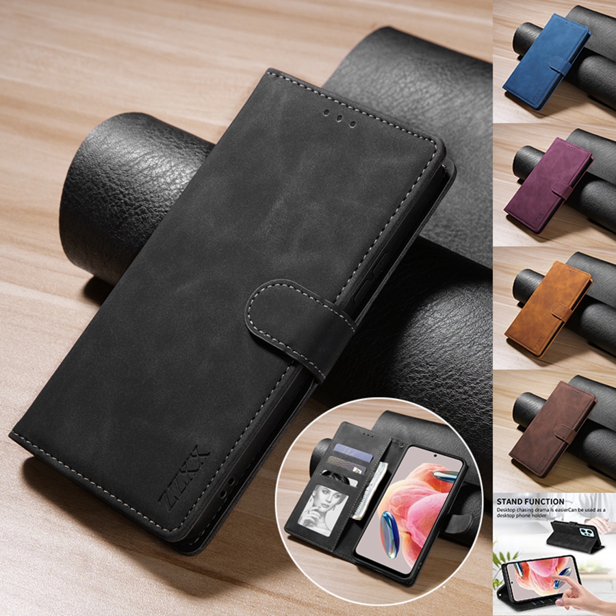 Brieftasche Haut-freundliche Karte Slot Stand Magnetische Flip Leder Fall Für Xiaomi Redmi Hinweis 12S 12 Pro plus 11 Pro 11S 10S 9S 8T 7 5 – Detail 2
