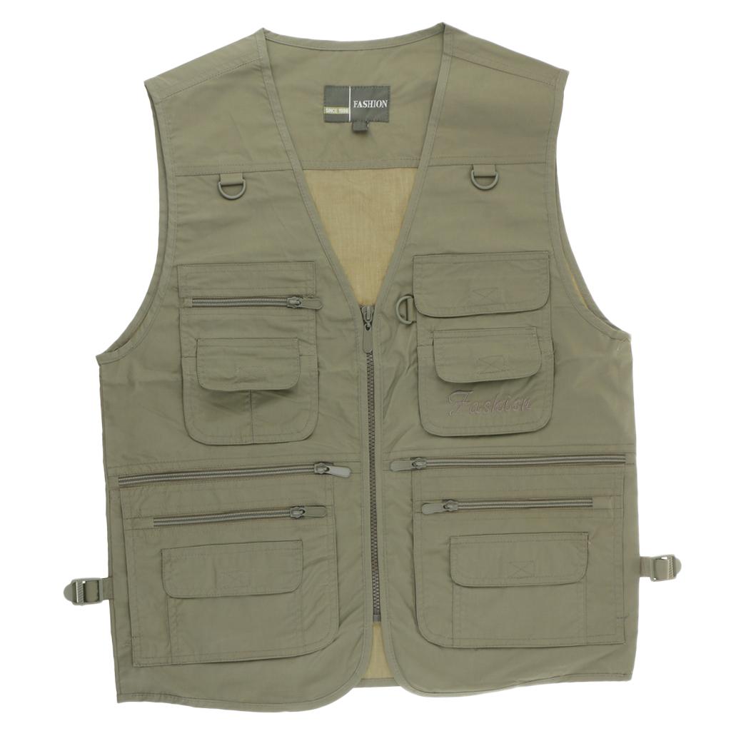  + Polyester Fishing  Photography Jacket Waistcoat Multi Pockets