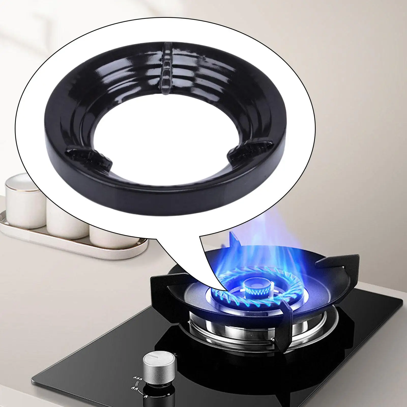 Gas Rings Reusable Wok Stand Energy Saving Rings for Pot Kitchen Tea Kettles