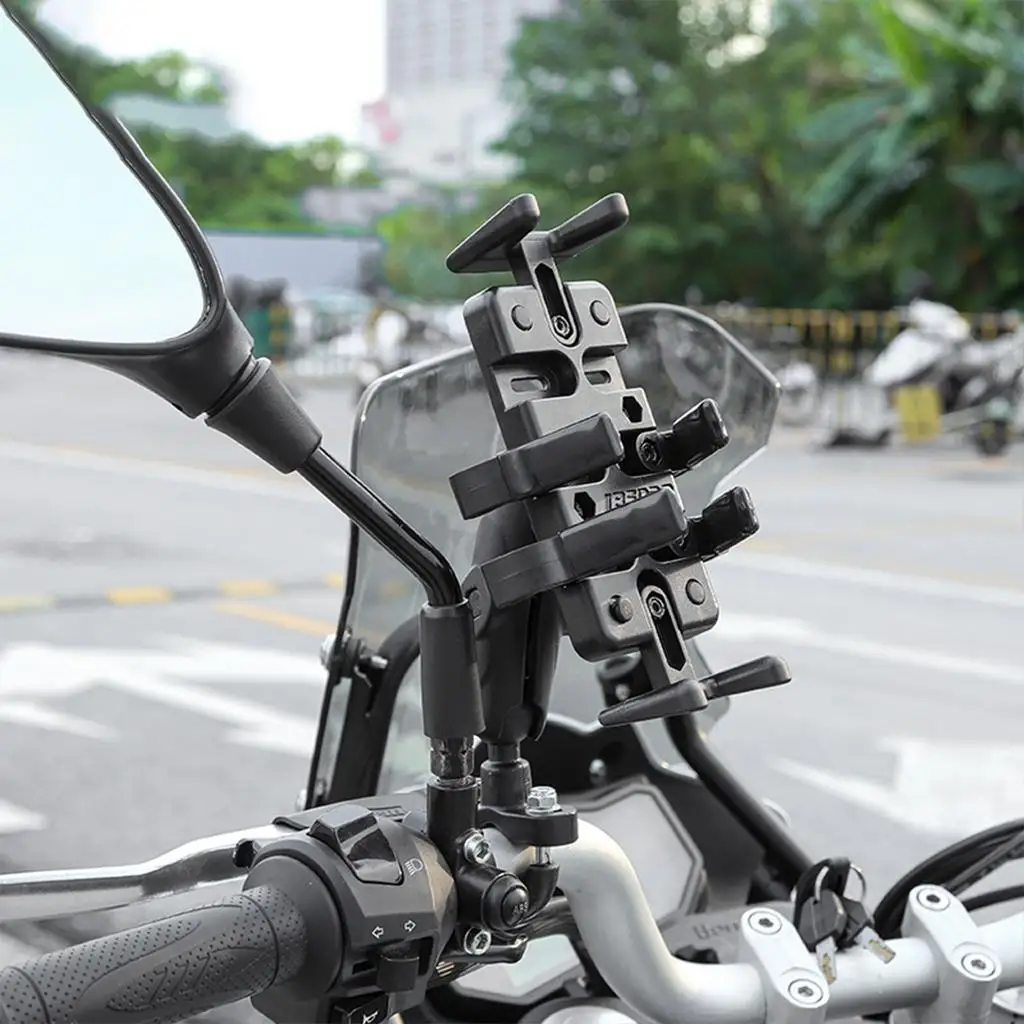 Metal Motorcycle Phone Mount Stand Fit for Bike Scooters Full Angel for 3.5
