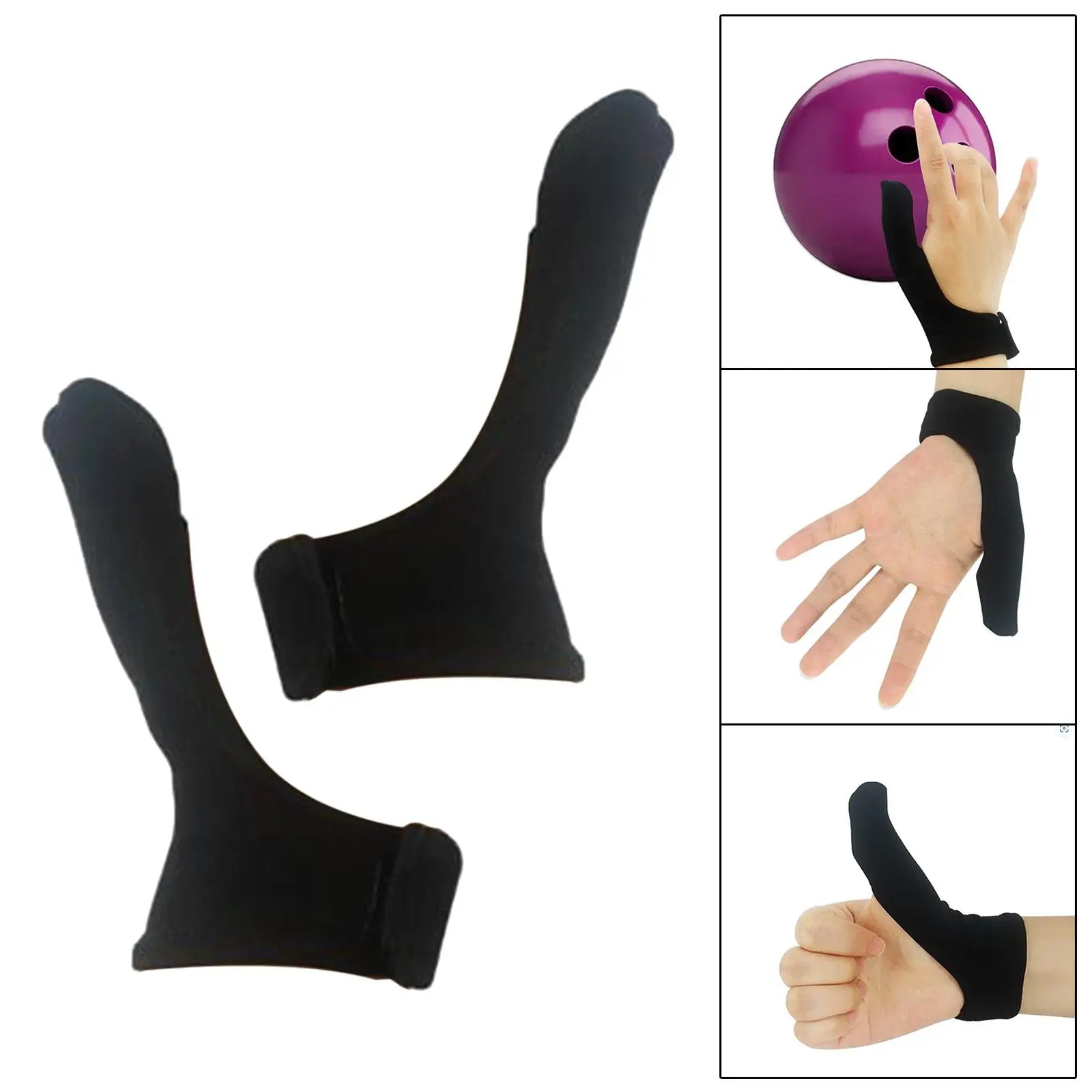Bowling Thumb Protector Right Left Hand Glove Thumb Stabilizer Sleeve Sock Universal Sporting Goods Unisex Adult