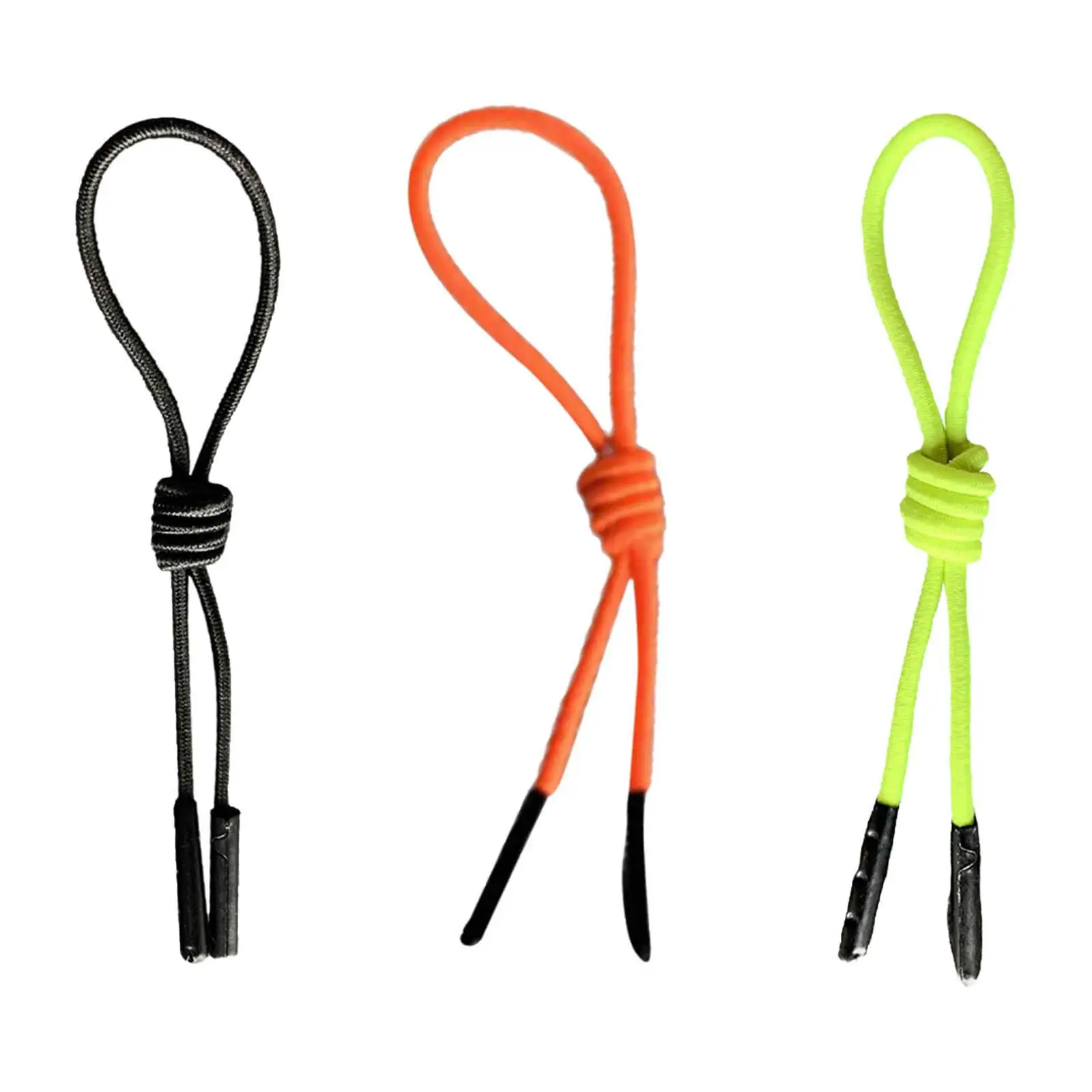 10pack Zipper Pulls Cord Ends Strap Lariat Black For Apparel Accessories