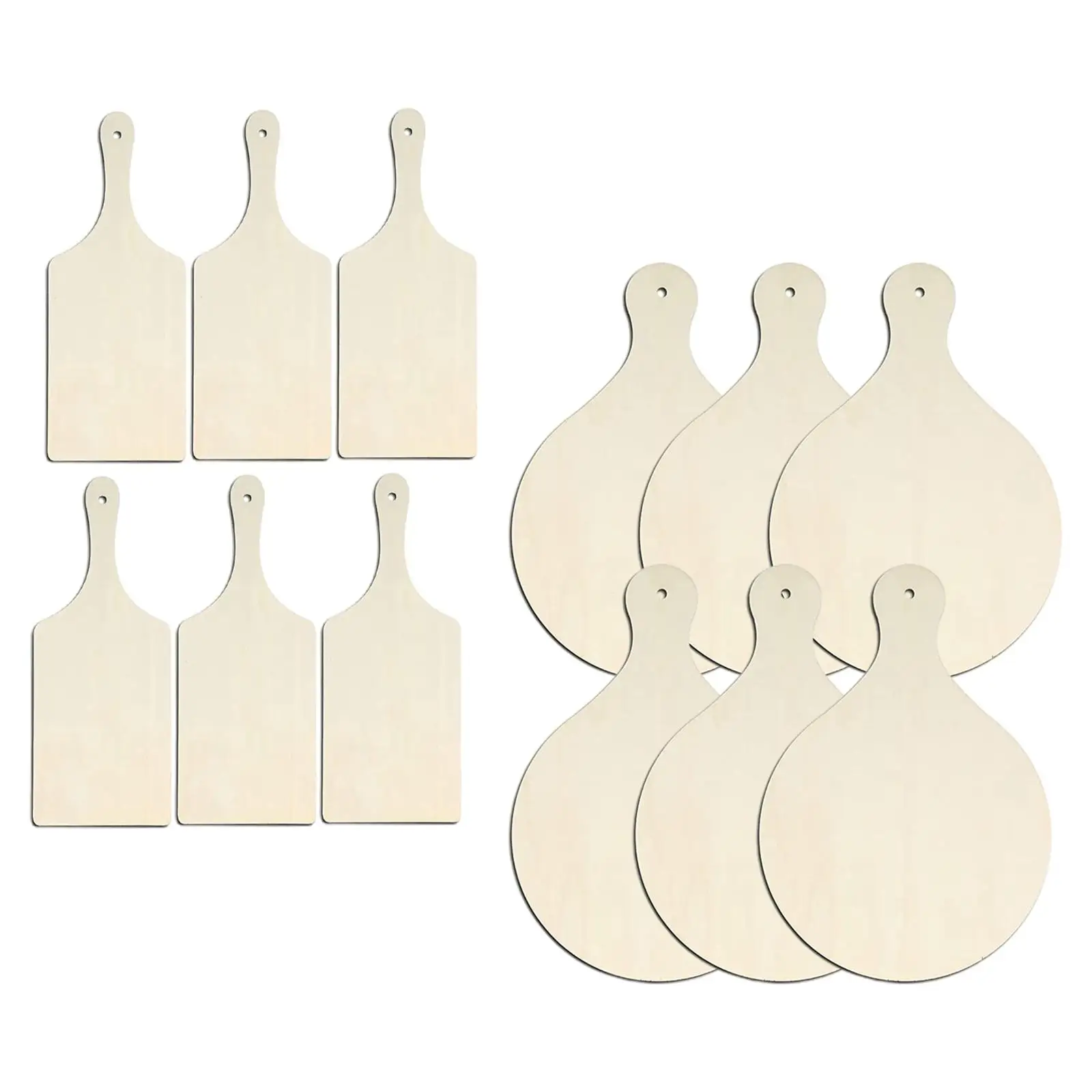 6Pcs Serving Tray Cutting Board Bread Meat Wooden Chopping Board for Kitchen