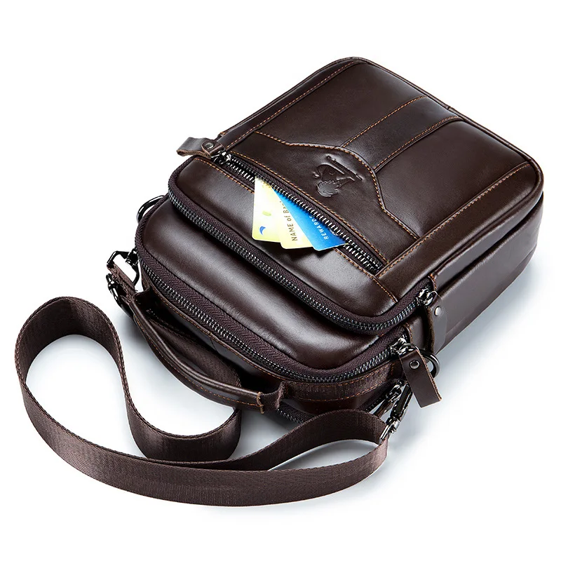 New Handbag Men's Bag Genuine Leather Shoulder Bag Husband luxury ...
