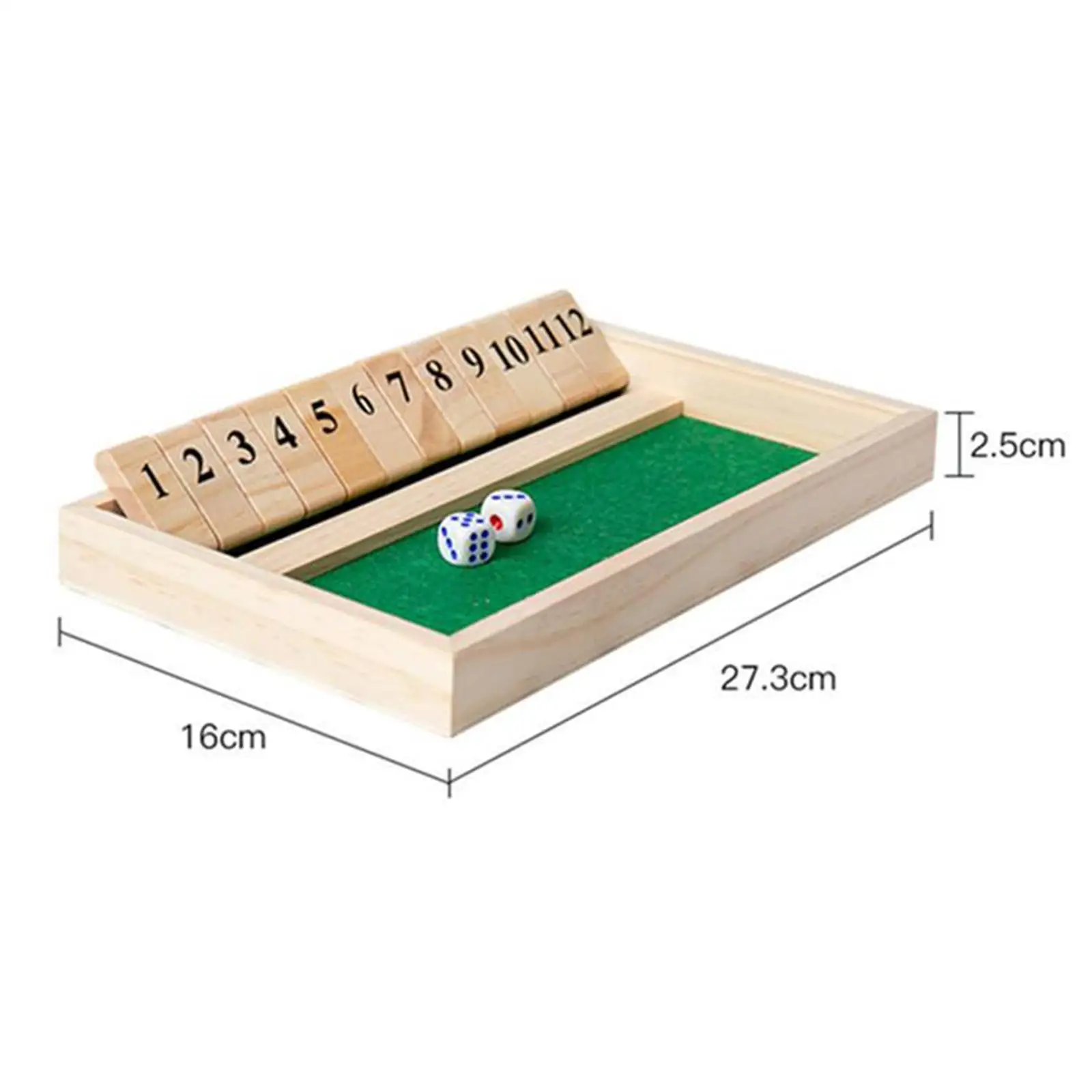 Wooden Shut the Box Board Game & 2 Players for Kids and Adults Family Traditional Games indoor Game Entertainment