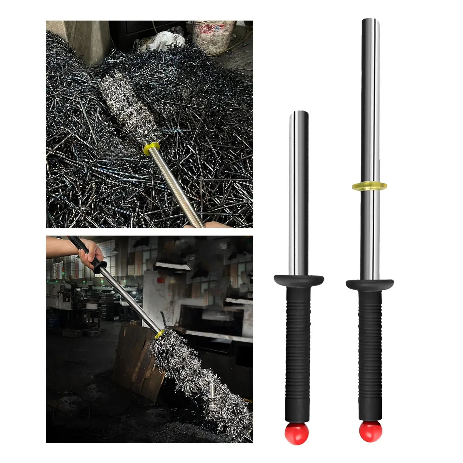 Magnetic Swarf Collector Cleanup Tools Pick up Rod Pickup Tool Grabber for Warehouse Workshop Shavings Metallic Objects Screws