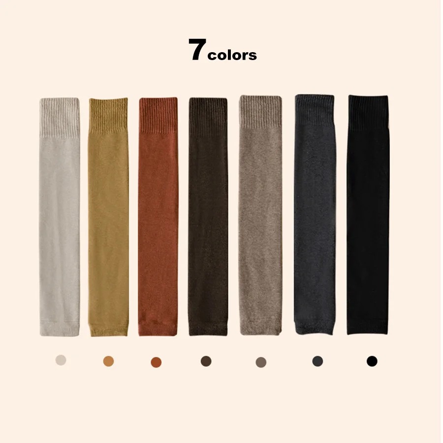 Description Picture 3 of itemNew in Winter Over Knee High Footless Socks for Women Black Khaki Warm Long Leg Warmers Thermal Thigh High Sock Cuffs Long Socks