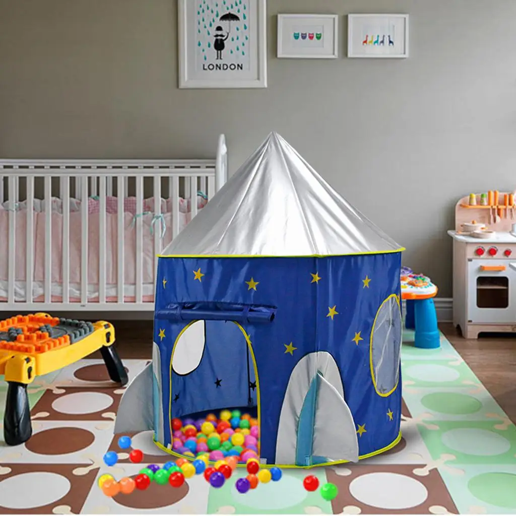 Kids Space   Up Tent - Playhouse + Tunnel + Basketball