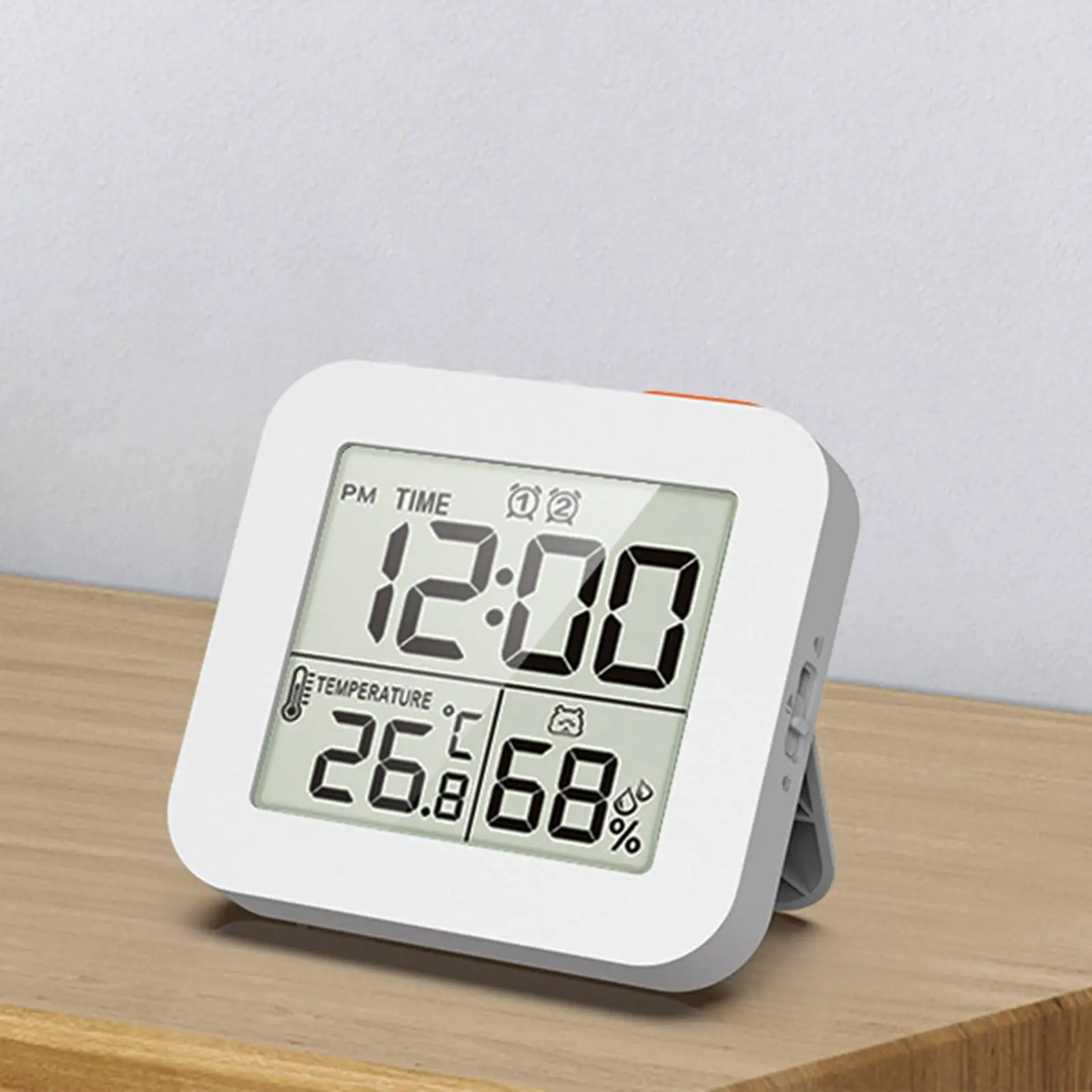 Thermometer Hygrometer Wall Clock Digital Bathroom Clock Shower Timer Shower Clocks for Kids Makeup Teacher Shower Cooking