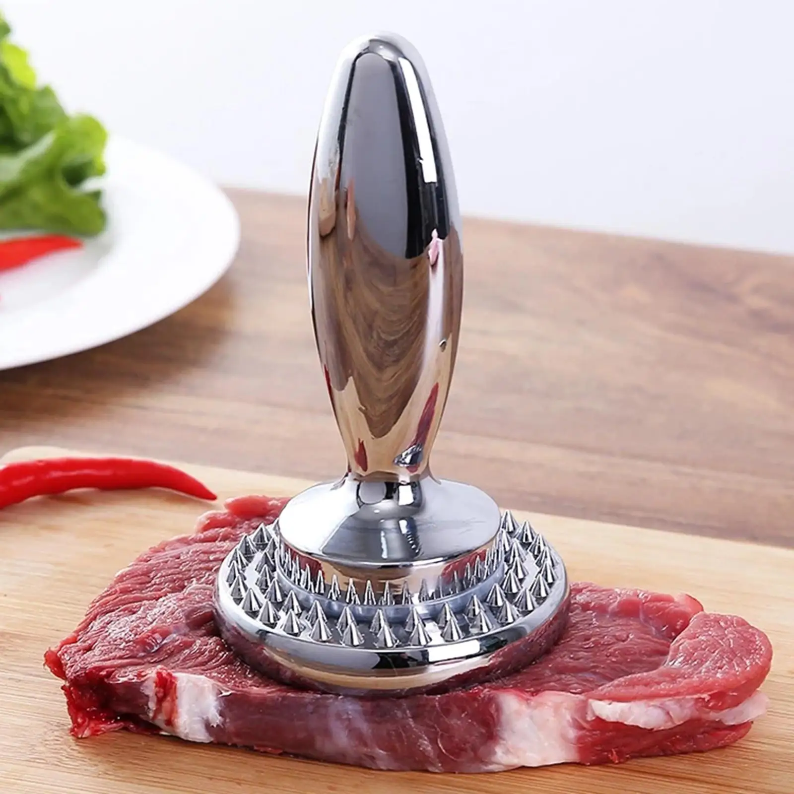 Meat Tenderizer Detachable Reversible Convenient Heavy Duty Dual Sided Meat Pounder Mallet for Cooking Garlic Kitchen Nuts Home