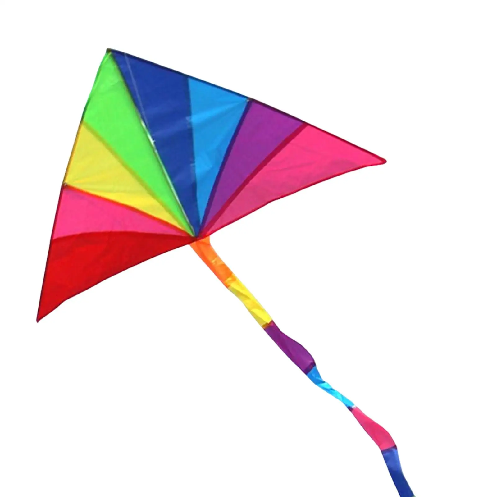 Rainbow Delta Kite Huge Windsock Easy to Fly Large Triangle Kite Park Teenagers Children and Adults