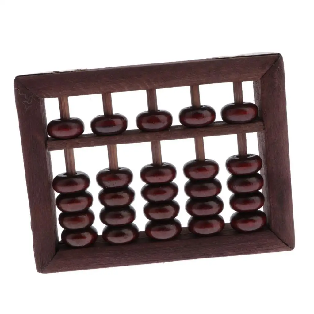 5 Digits Vintage Wooden Abacus Calculation Tool for Kids And Adults Gift