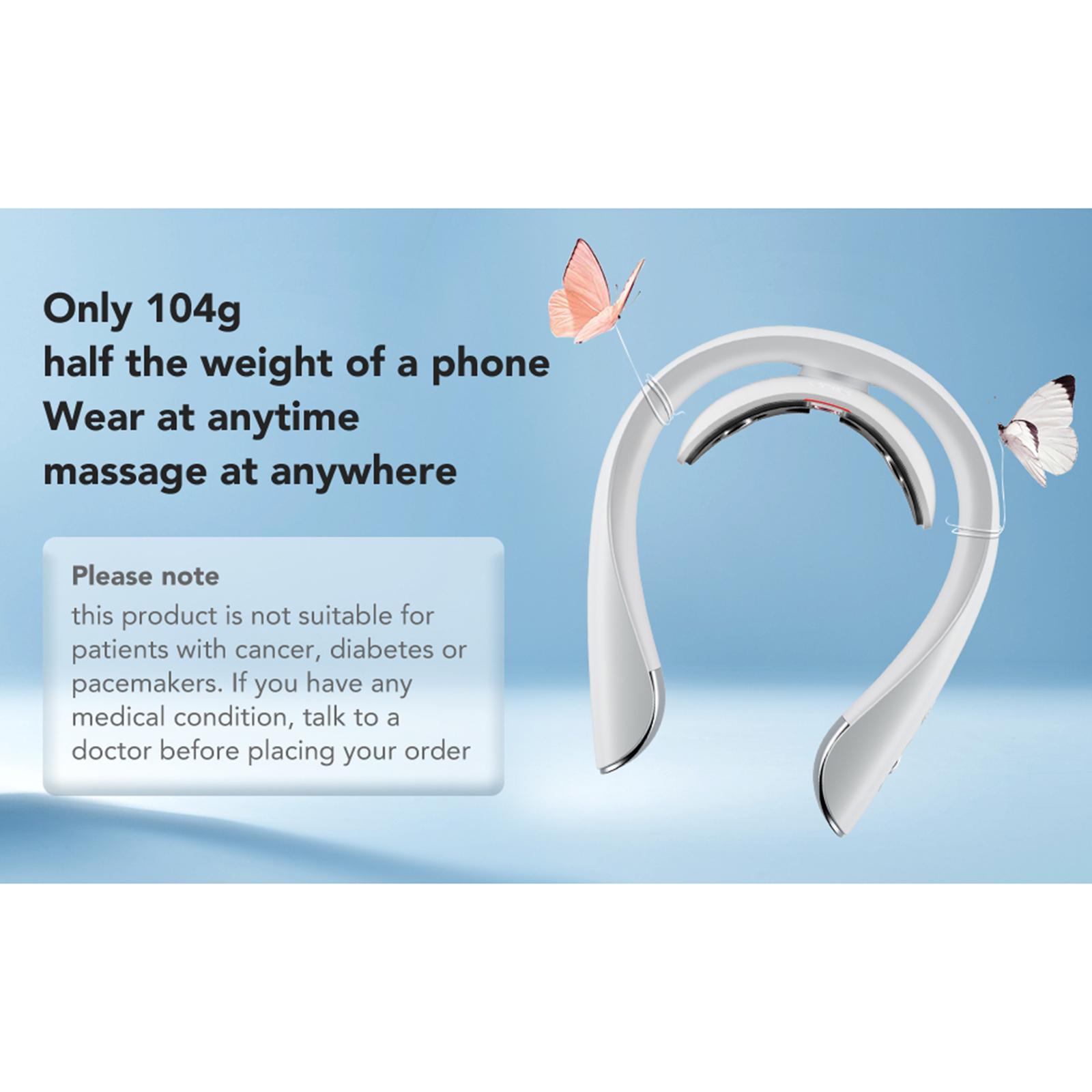 Skg Neck Massager Massage Equipment Heating USB Charging Professional for Woman and Men ,Home Office Use