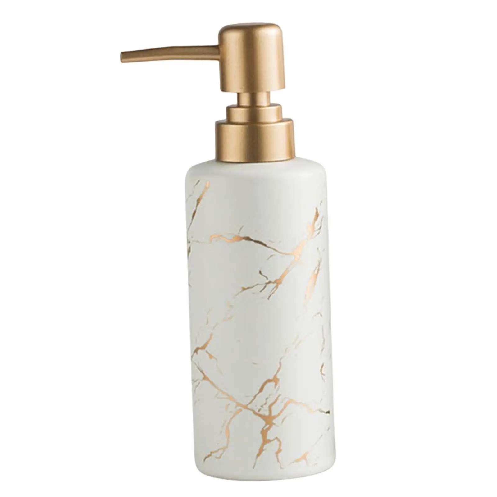 Marble Texture Ceramic Soap Dispenser 250ml/8 oz Salon Body Wash Dispenser Leakproof Stylish Hand Soap Dispensers for Home Hotel