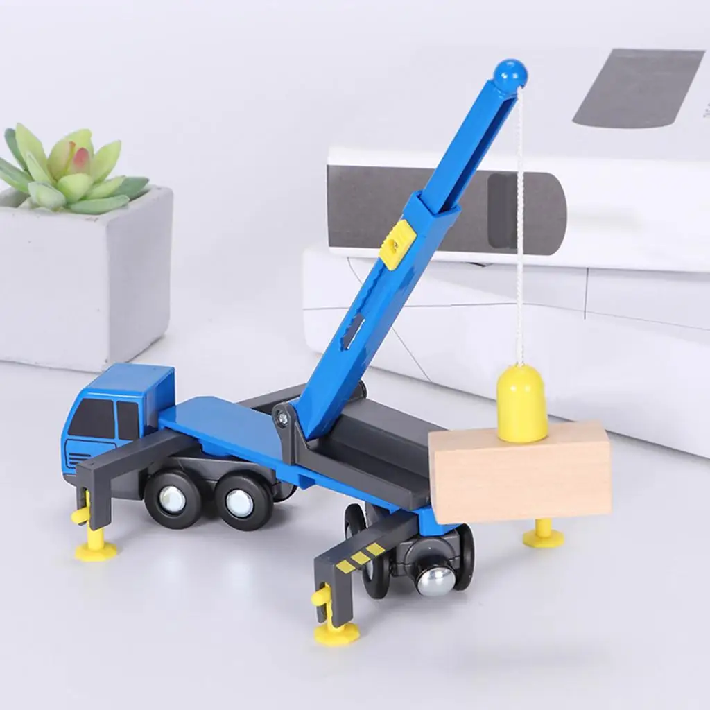 Plastic Micro Crane Truck Toy Movable Parts Play Vehicles Kids Toddlers