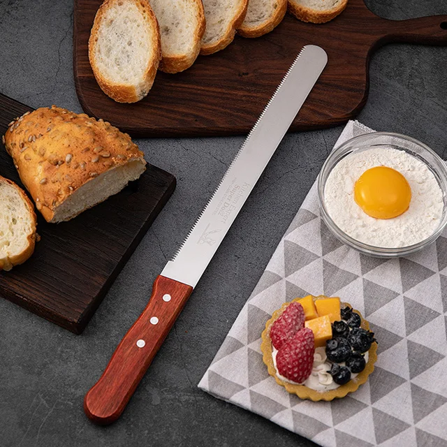 CHILLKET Bread Knife, Bread Slicer for Homemade Bread, 8 inch Serrated Knife for Crusty Bread, Sandwich, Cake, Bagels