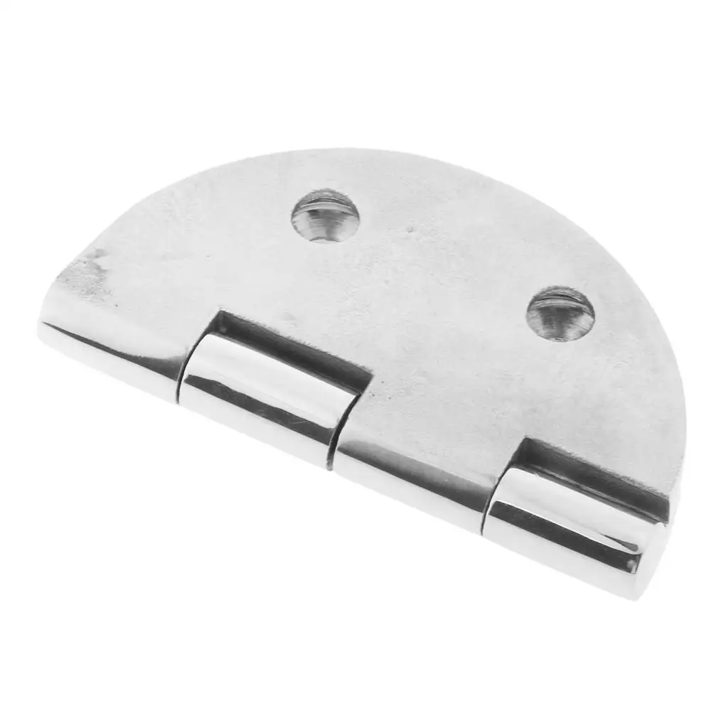 64mm Flush Round Hinges 316 Stainless Steel Polished for Boat