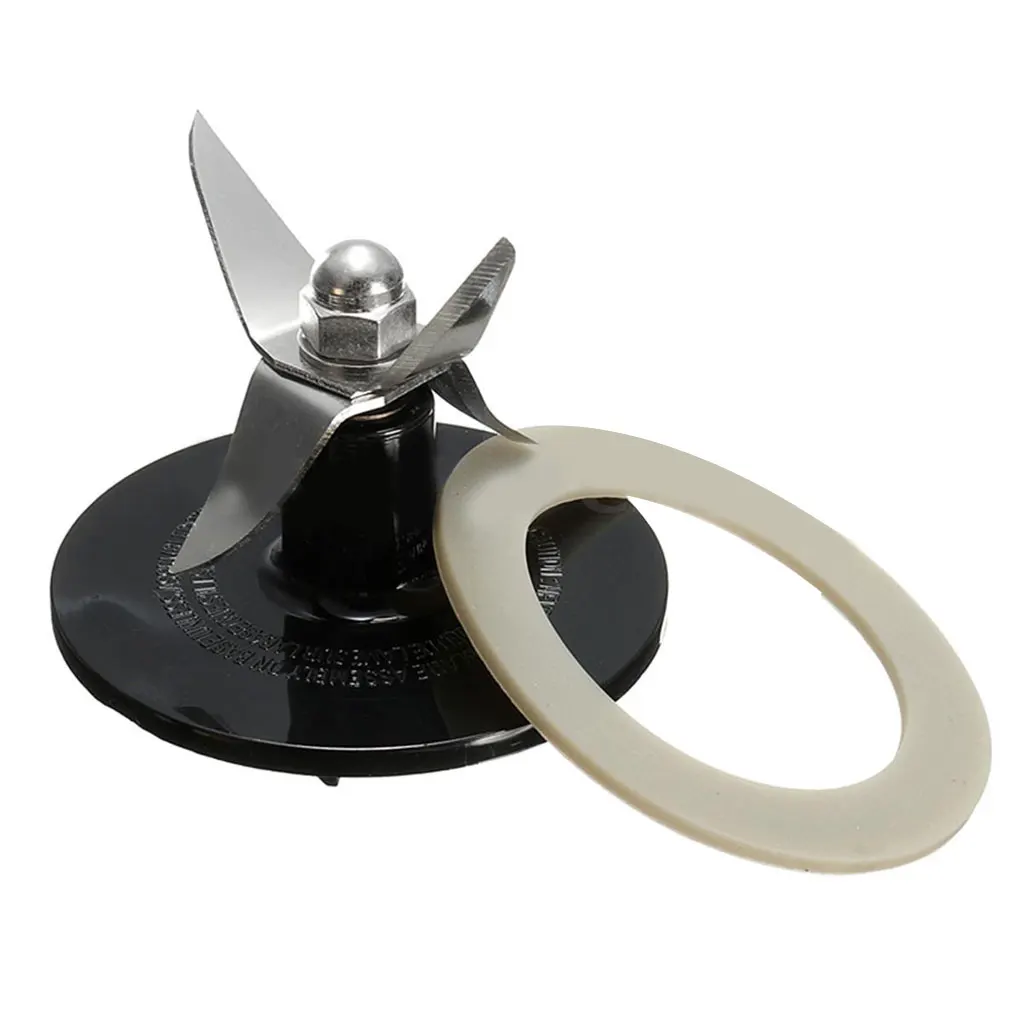 Stainless Steel Blender Blade Replacement Black+Sealing Ring Gasket