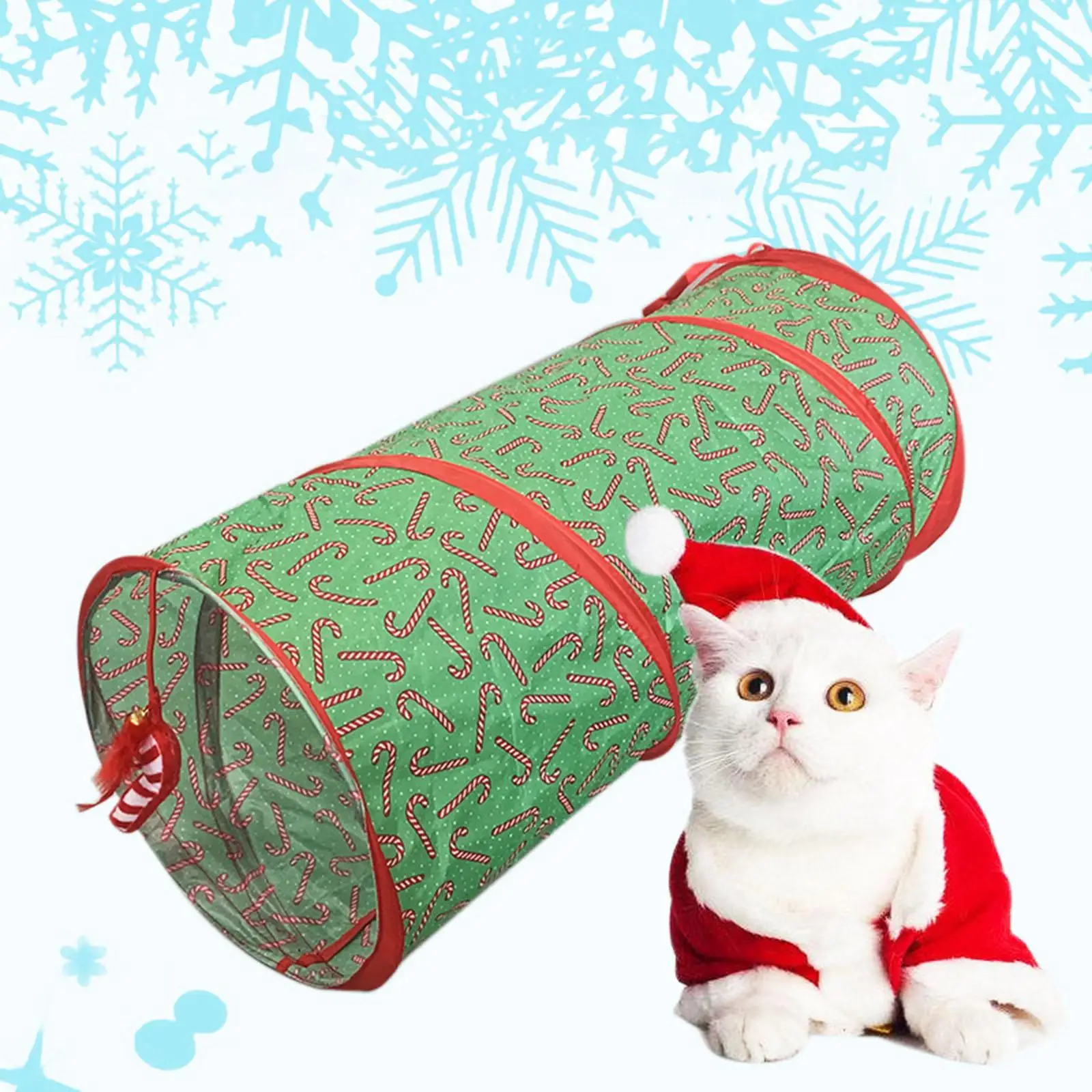 Cat Tunnel Tube Cats Tunnel Toys Collapsible Interactive for Kittens Yard Living Room
