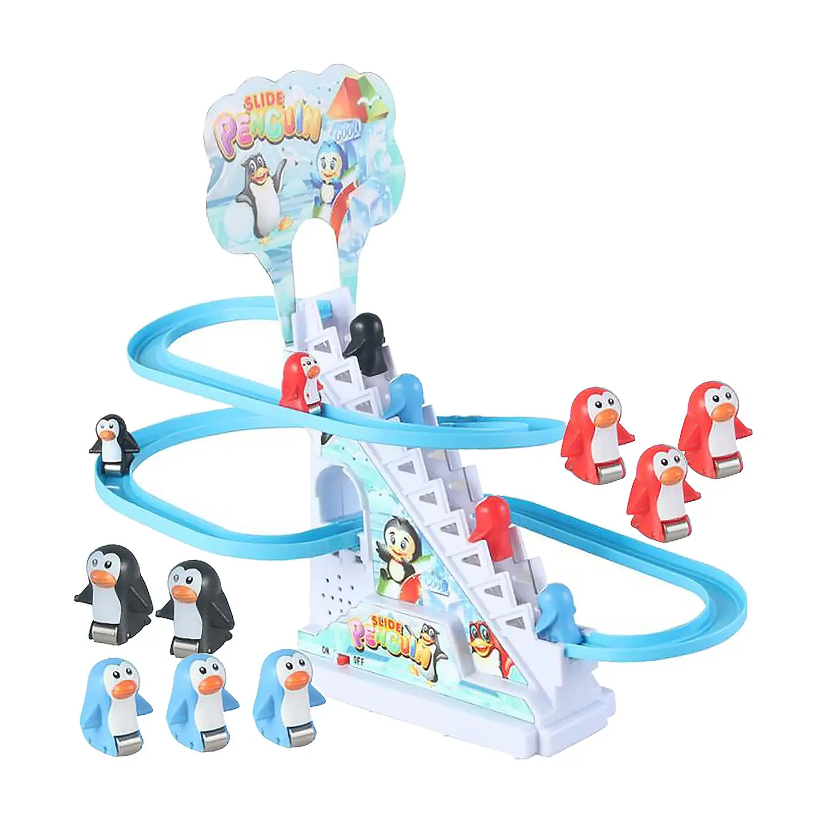 Penguins Slide Stairs Indoor Toy Penguin Stair Climbing Toy for Preschool