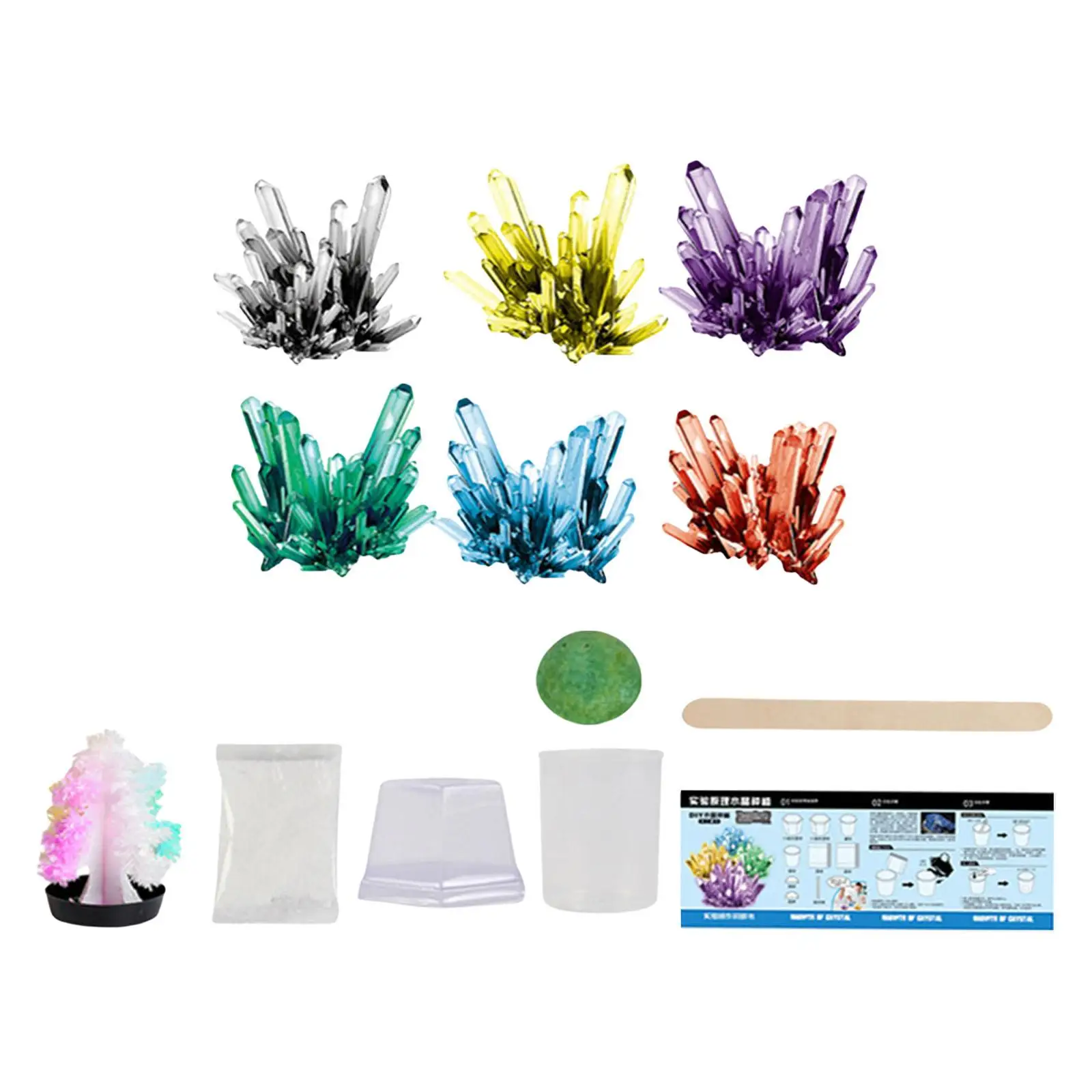 Crystal Growing Kit for Adults Vibrant  Grow Identification