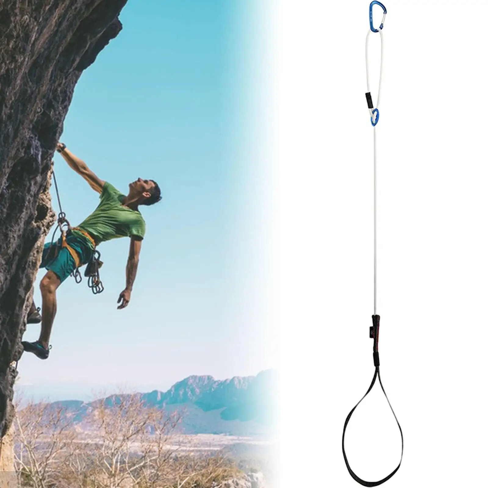 Climbing Ascender Rope Foot Loop Ascender Gear Rigging for Mountaineering