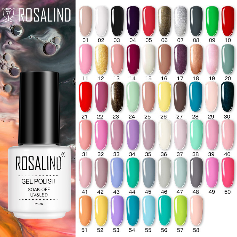 Best of ROSALIND Nail Gel Polish Neon Hybrid Varnish Semi Permanent Nail Art Design Soak Off Top Base Coat Esmalte UV Gel Nail Polish Reviews & Tips