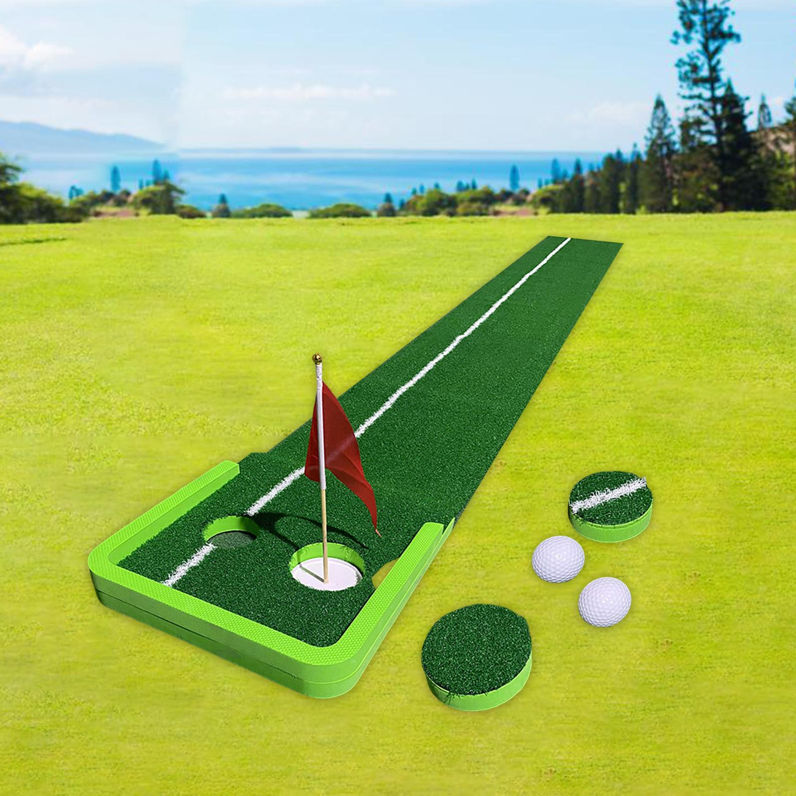 Golf Practice Mat Trainer Aid Portable Foldable Golf Green Putting Mat for Office Hitting Beginners Adults Practicing Driving