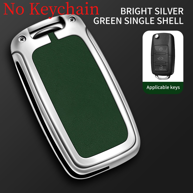 Custodia per chiave auto in metallo pelle Shell per VW Volkswagen Polo Golf 4 5 6 Passat Tiguan Jetta per Skoda Octavia Seat Leon Altea - S6936554cbe3c4405841f9658f033f156t