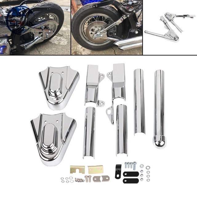 Chrome Motorcycle Rear Swingarm Tube w/ Phantom Axle Covers For Harley  Softail FXST FLSTC FLSTS Fat Boy FLSTF Night Train FXSTB - AliExpress