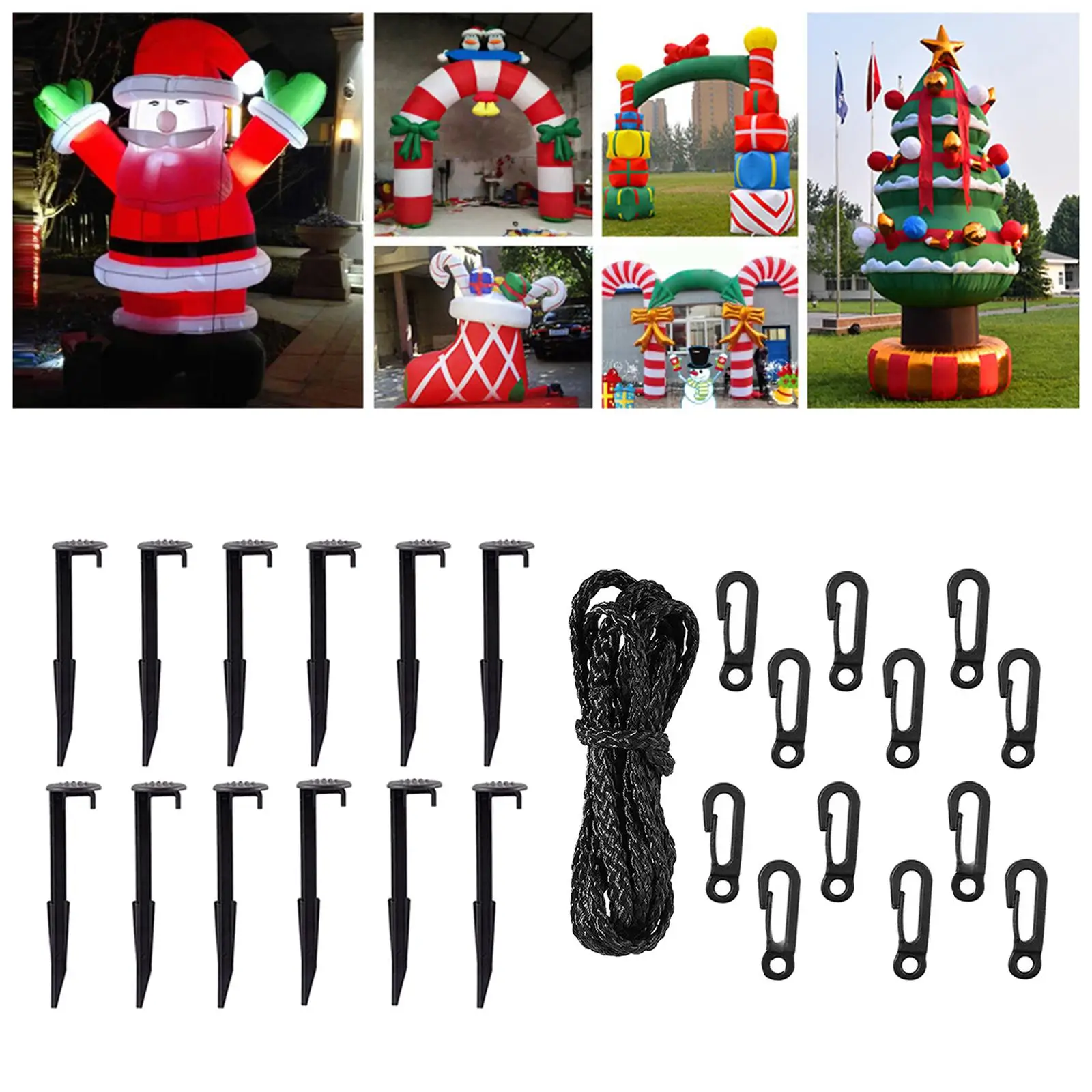 Inflatables Tent Stakes Heavy Duty Plastic Ground Pegs for Outdoor garden and home and yard