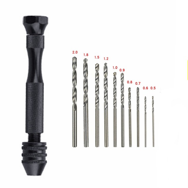 1pc Noir Foret Hélicoïdal Manuel 0.3-3.4mm Vajra Perceuse À Bois Outils De  Forage Manuel Ensemble De Forets Hélicoïdaux Perceuse Hélicoïdale À