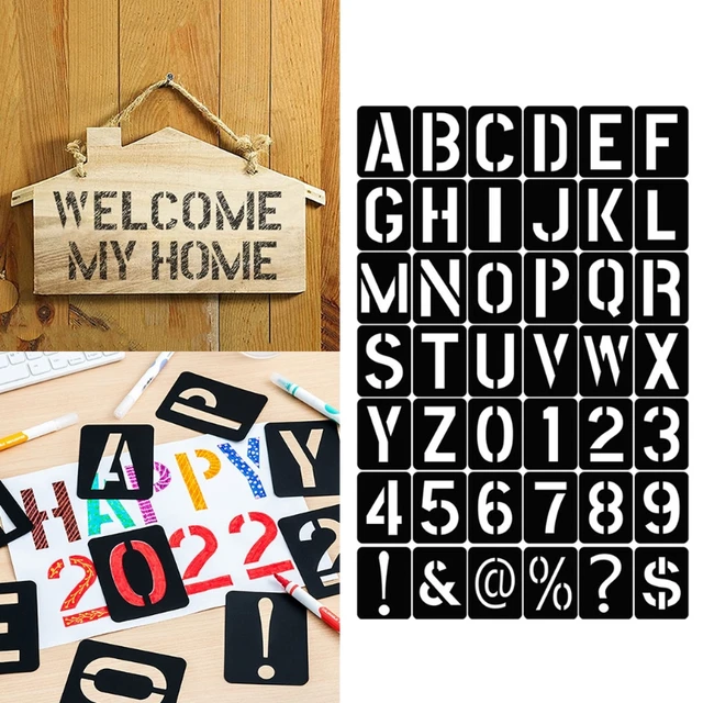 Alphabet and Number Stencils Card Set, Plastic Letter Stencils for Painting  Learning DIY Craft Decoration, 4 inches - AliExpress