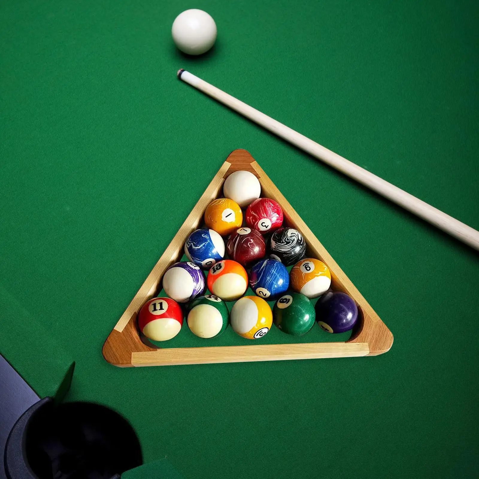 Wood Billiard Triangle Ball Rack Ball Holder Pool Table for 8 Balls 2-1/4