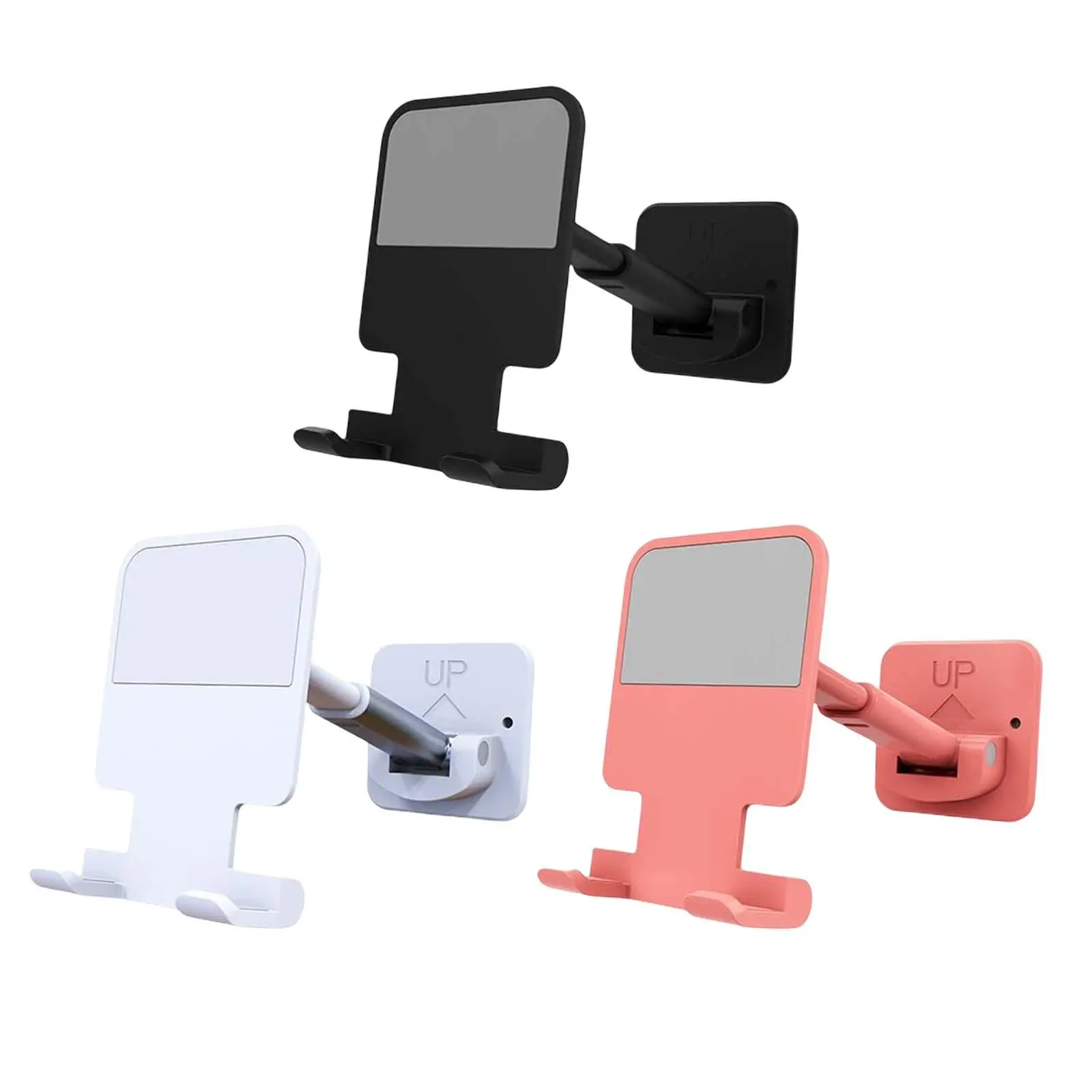 Adhesive Phone Holder Angle Adjustable Cellphone Mounted Phone Mount Bracket for Wall Kitchen Bedroom Bathroom Window