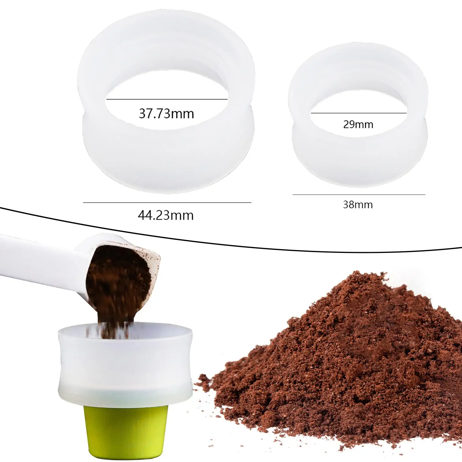 Coffee Powder Espresso Dosing Funnel Easy to Use Prevent Powder from Spreading Espresso Dosing Funnel Dosing Rings Coffee Maker